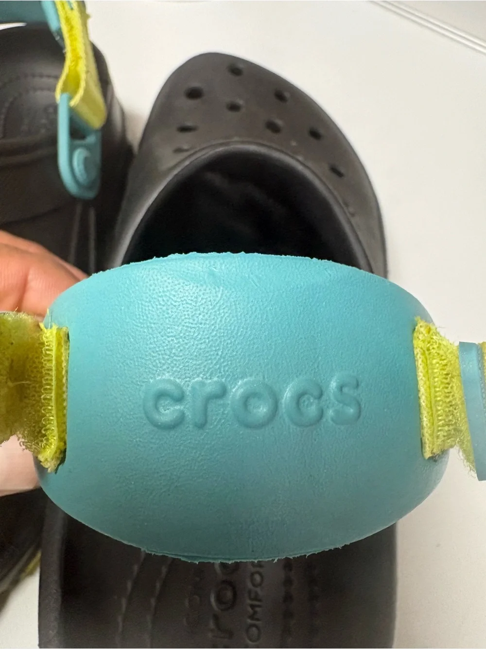 Crocs size 9 men’s 11 women’s Classic Clog with Teal excellent condition